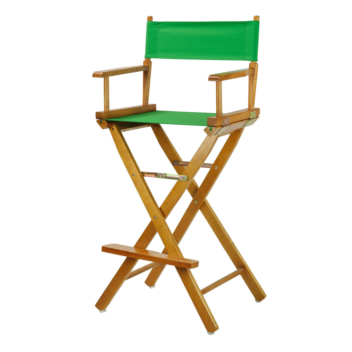 Casual Home Director'S Chair ,Honey Oak Frame/Green Canvas,30&quot; - Bar Height