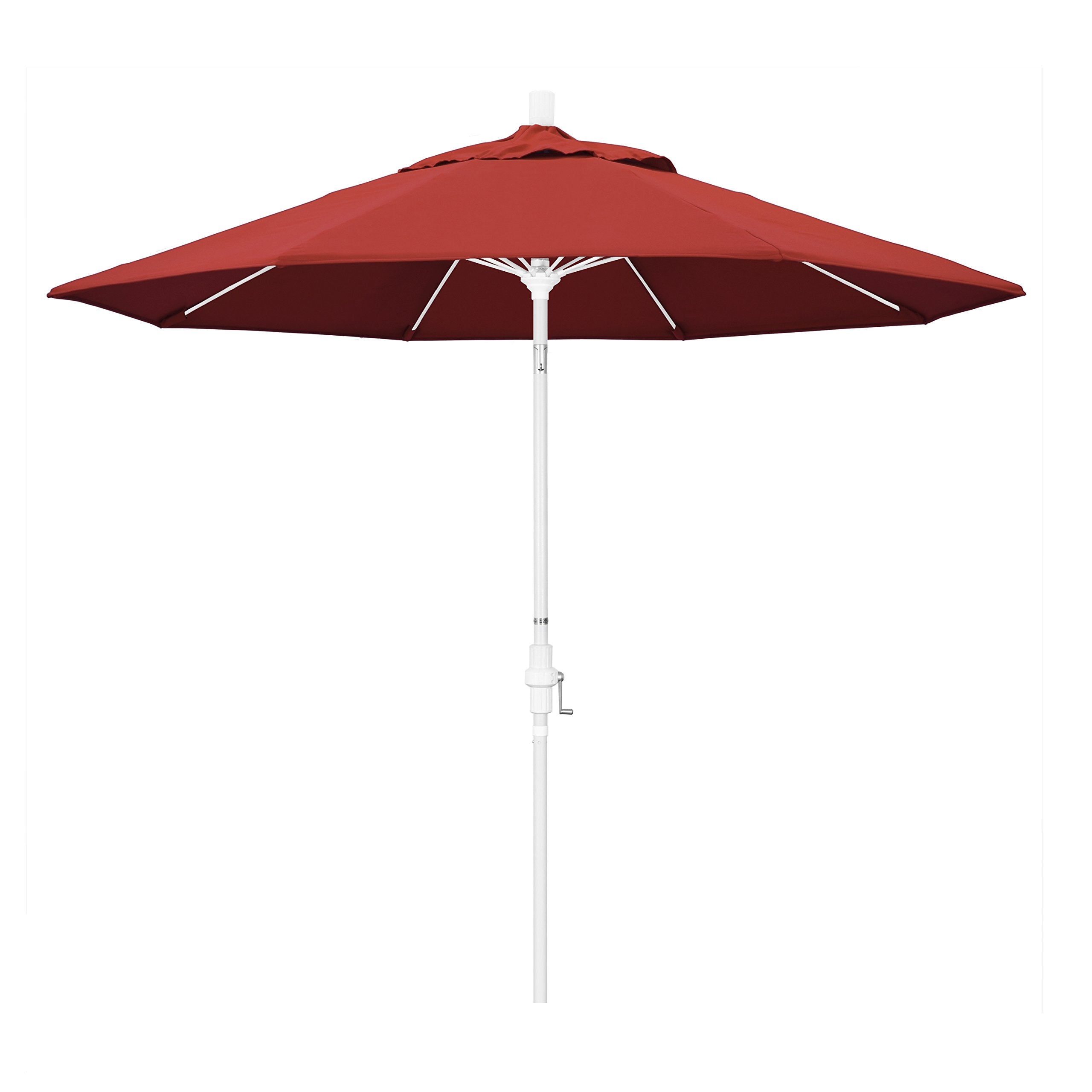 California Umbrella Gscuf908170-5403 9' Round Aluminum Pole Fiberglass Rib Market Patio Umbrella, 9-Foot, Jockey Red