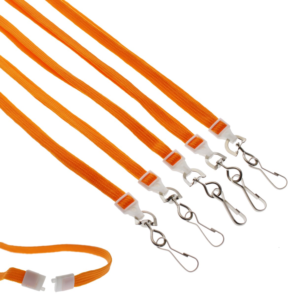 25 Pack - Premium Breakaway Lanyards For Id Badges - Metal Swivel J Hook - 3/8    Wide - 36 Inch Length - Flat Woven By Speciali