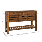 Intercon The District 60.5" Three Drawers, Copper Sideboard, Brown