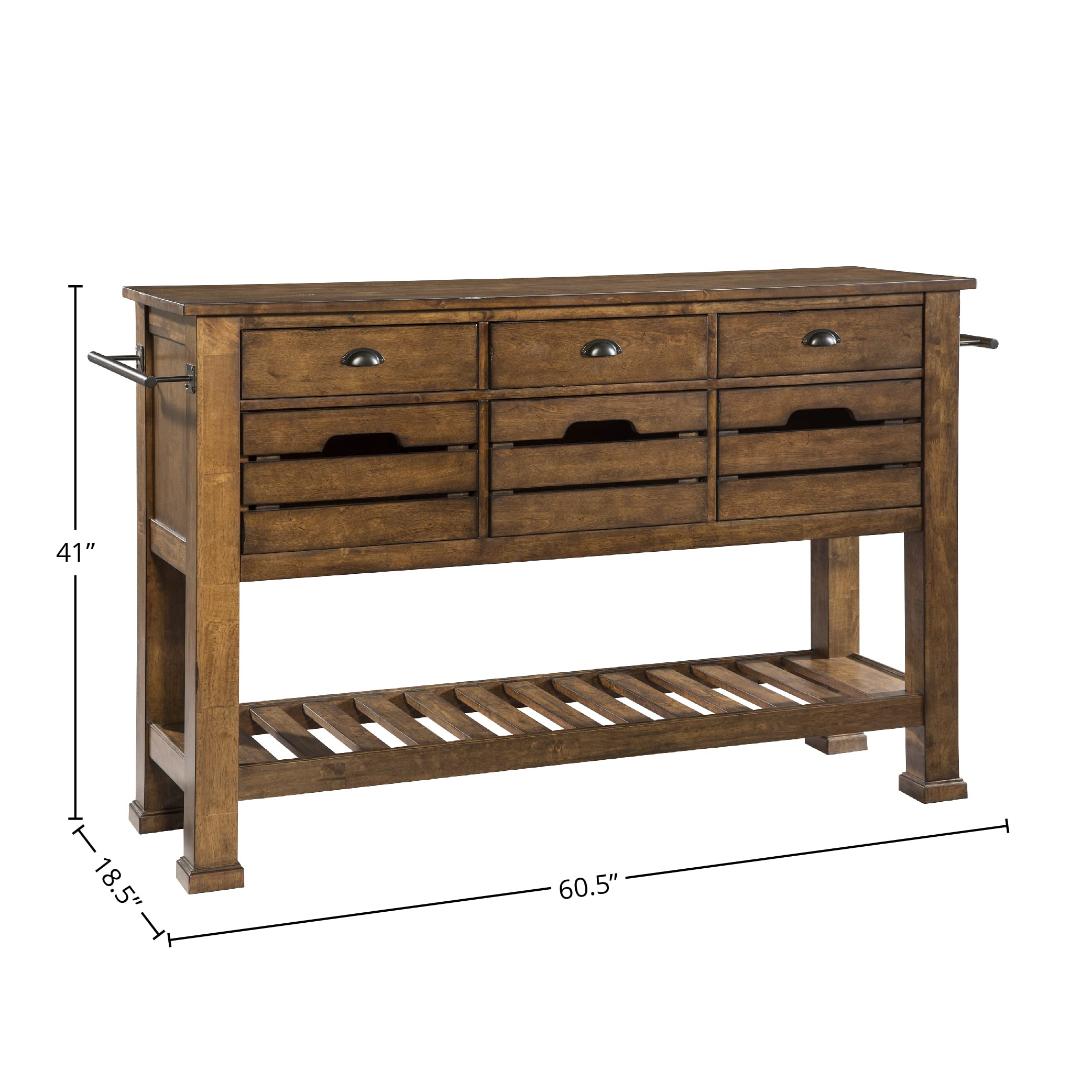 Intercon The District 60.5" Three Drawers, Copper Sideboard, Brown