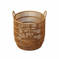 PEXORVA 2 Pieces Large Laundry Basket Handles Woven Laundry Hamper Easy to Carry Rattan Clothes Basket for Bedroom, Closet S|Hom