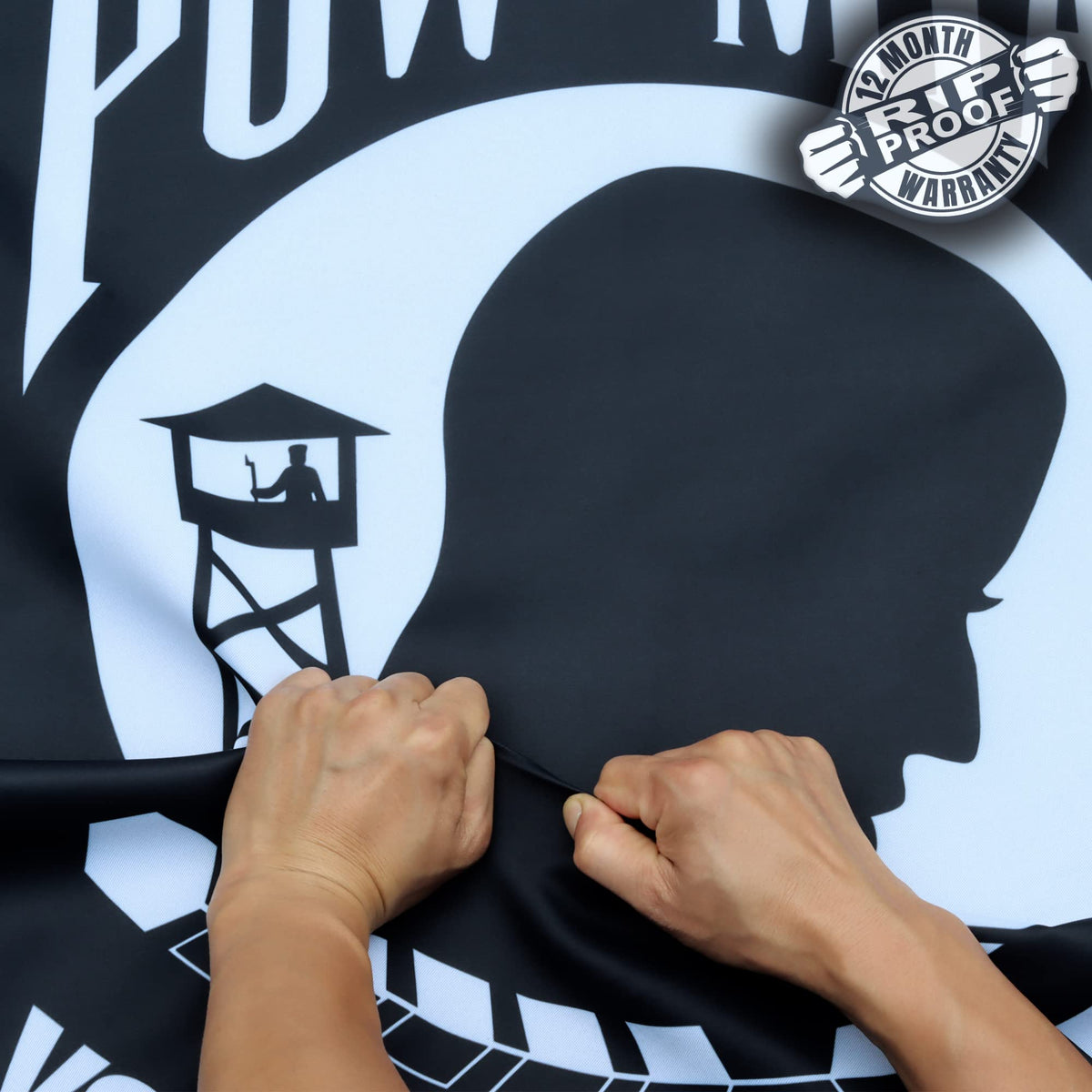 Anley Rip-Proof Technology Double Sided 3-Ply Pow Mia Flag 3X5 Ft - Vivid Color, Canvas Header And Wrinkle Resistant - The Stron