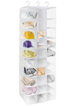 coastal rose 30Section Hanging Shoe Organizer for Closet Hanging Closet Organizer and Storage SpaceSaving Foldable Shoe Rack w