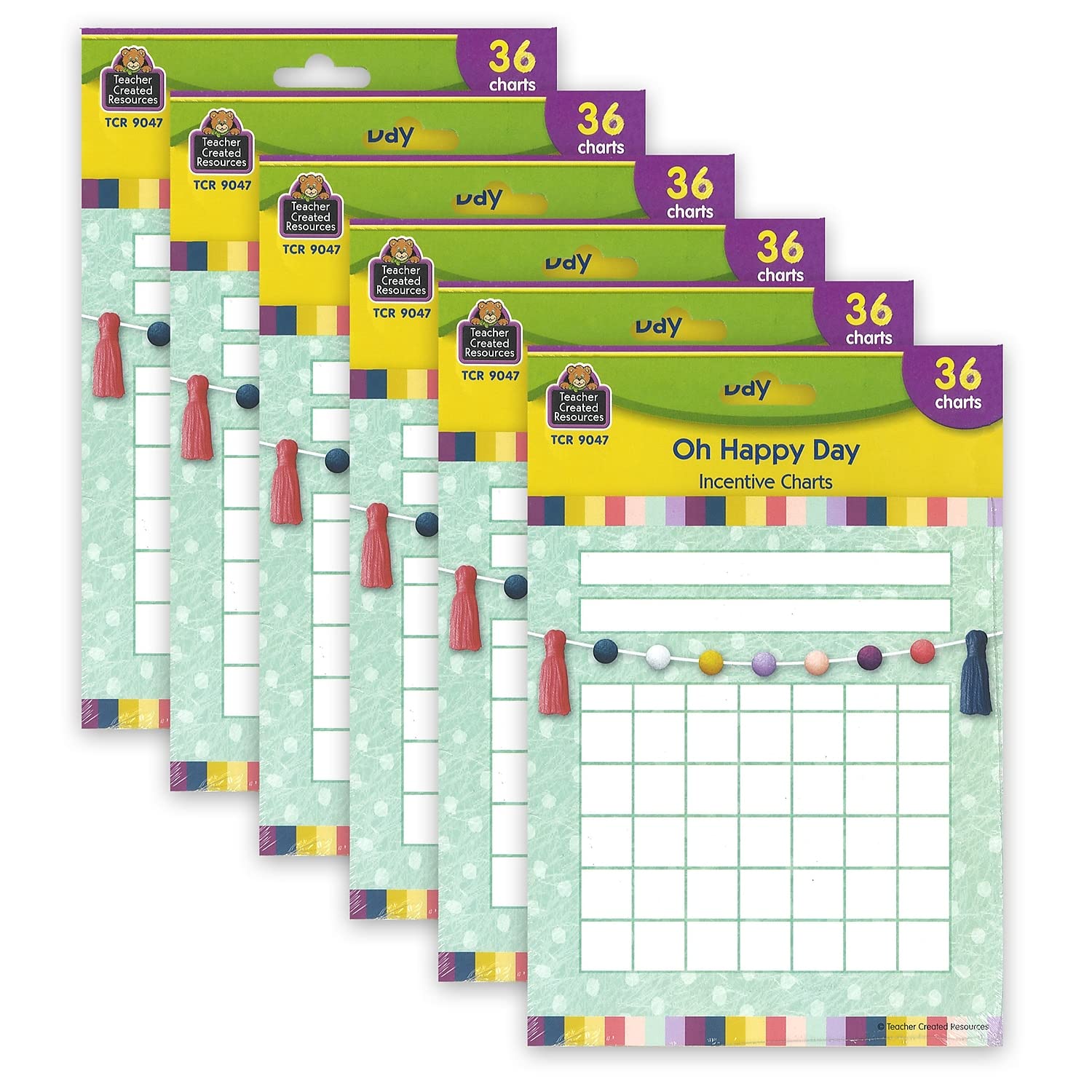 Teacher Created Resources Incentive Chart, 17-Inch X 22-Inch, Oh Happy Day, Pack Of 6 (Tcr9047-6)