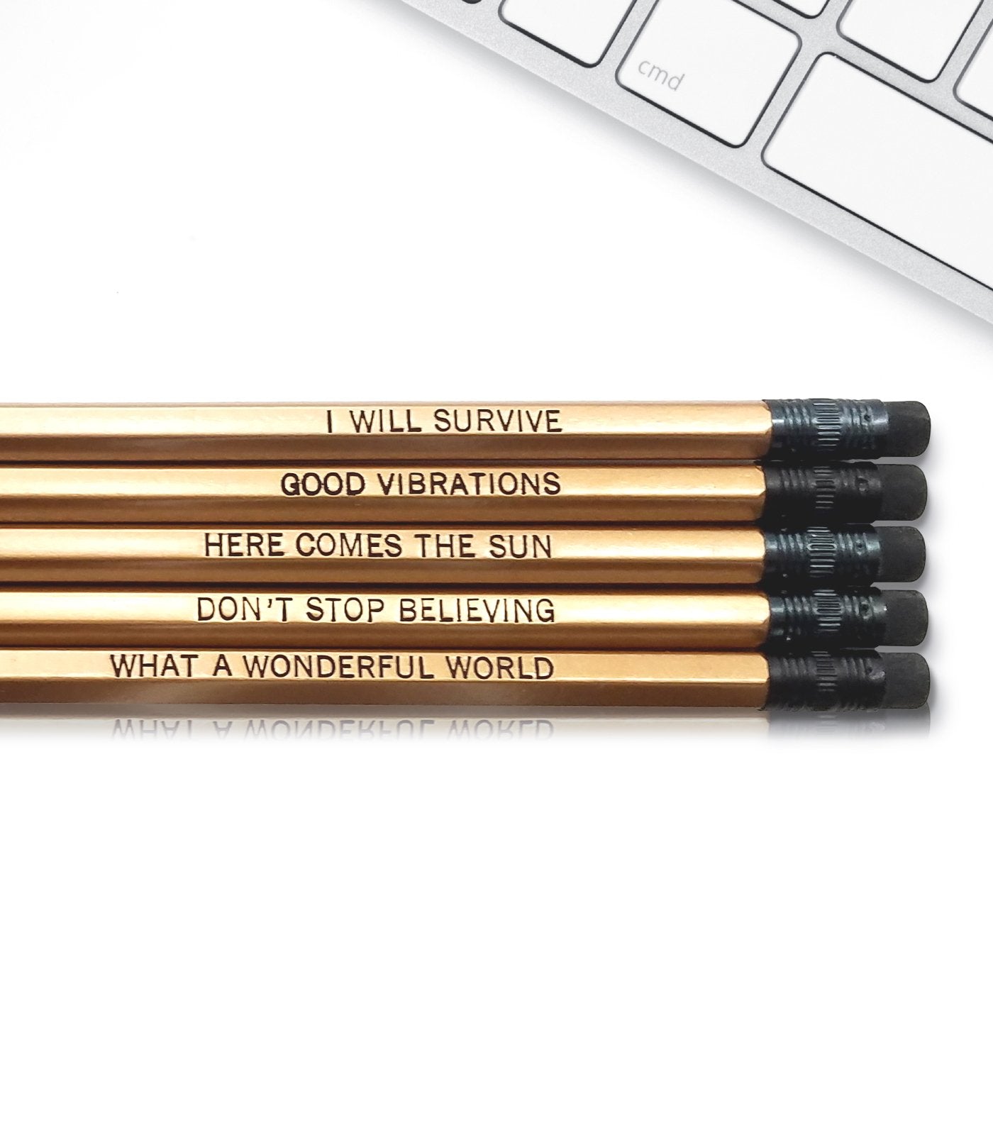 Fresh Prints Of Ct Good Vibes - Inspirational Pencils Engraved With Funny And Motivational Sayings For School And The Office