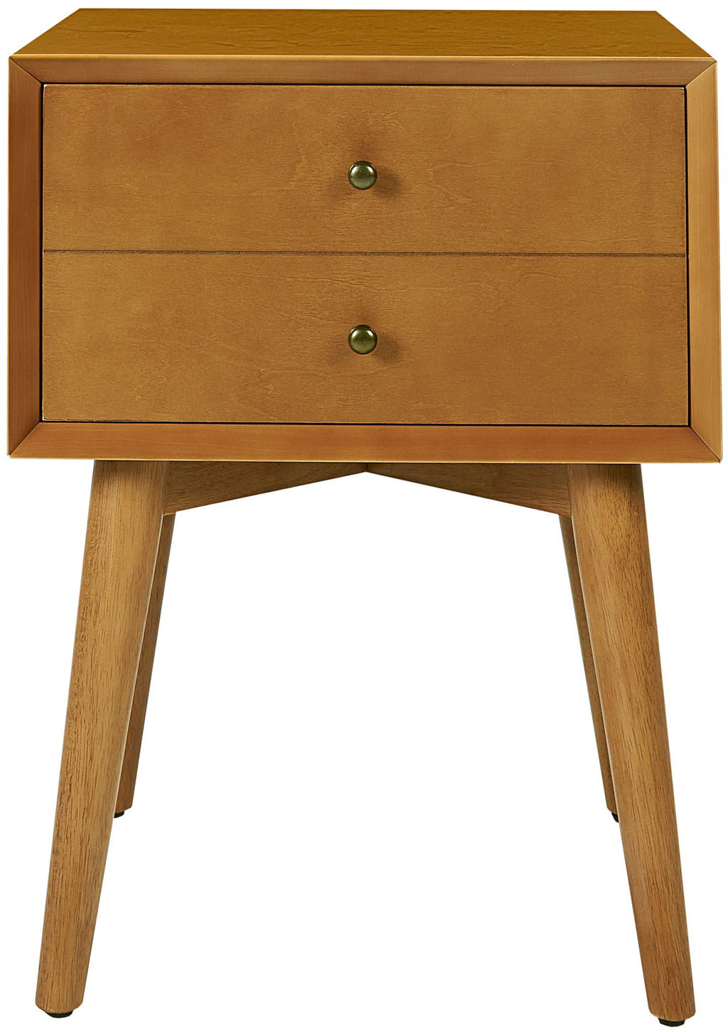 Crosley Furniture Landon Acorn Nightstand Side Table with Drawer, 18x18x23.75 - Stylish Storage for Bedroom or Living Room