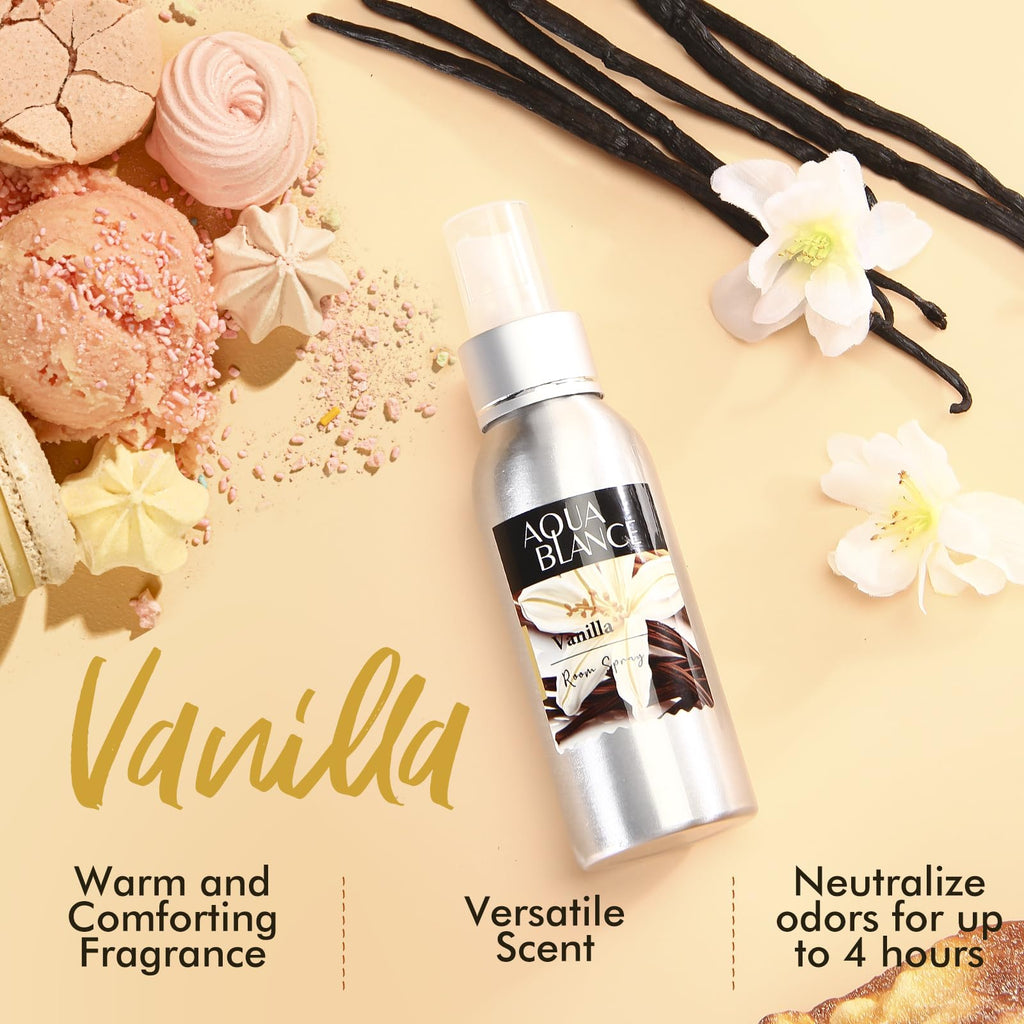 AQUA BLANCE Room Spray Vanilla 3.4 fl oz Pack of 3