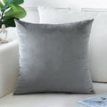 Artscope Luxury Velvet Pillow Covers Decorative Square Pillowcases Soft Solid Cushion Cases For Couch Sofa Bedroom Home Decor 24X24 Inch Graphite Grey