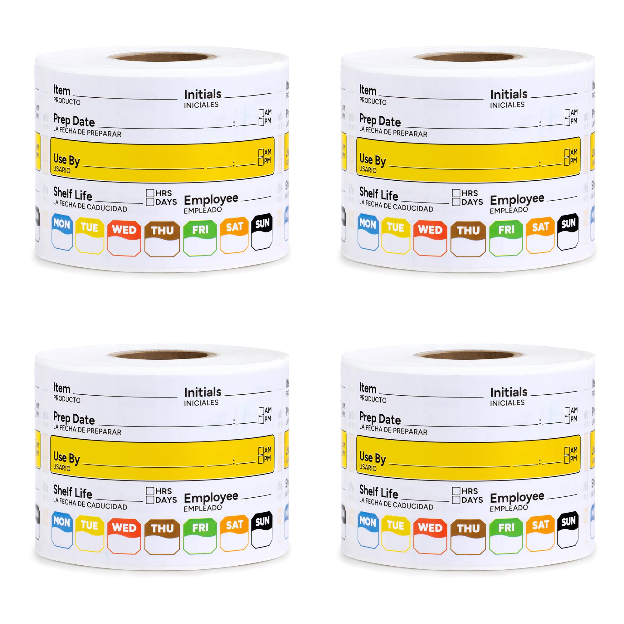 Restaurant Quality Shelf Life Food Rotation Labels, 2 ' X 3 ' Self-Adhesive Removable Freezer Labels, Perfect For Reusable Conta