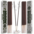 Trumiri Incense Sticks - Combo Pack of 40 Insence-Sticks - 20 Lemongrass + 20 Eucalyptus - Insenses - Insents - Incents - Inscen