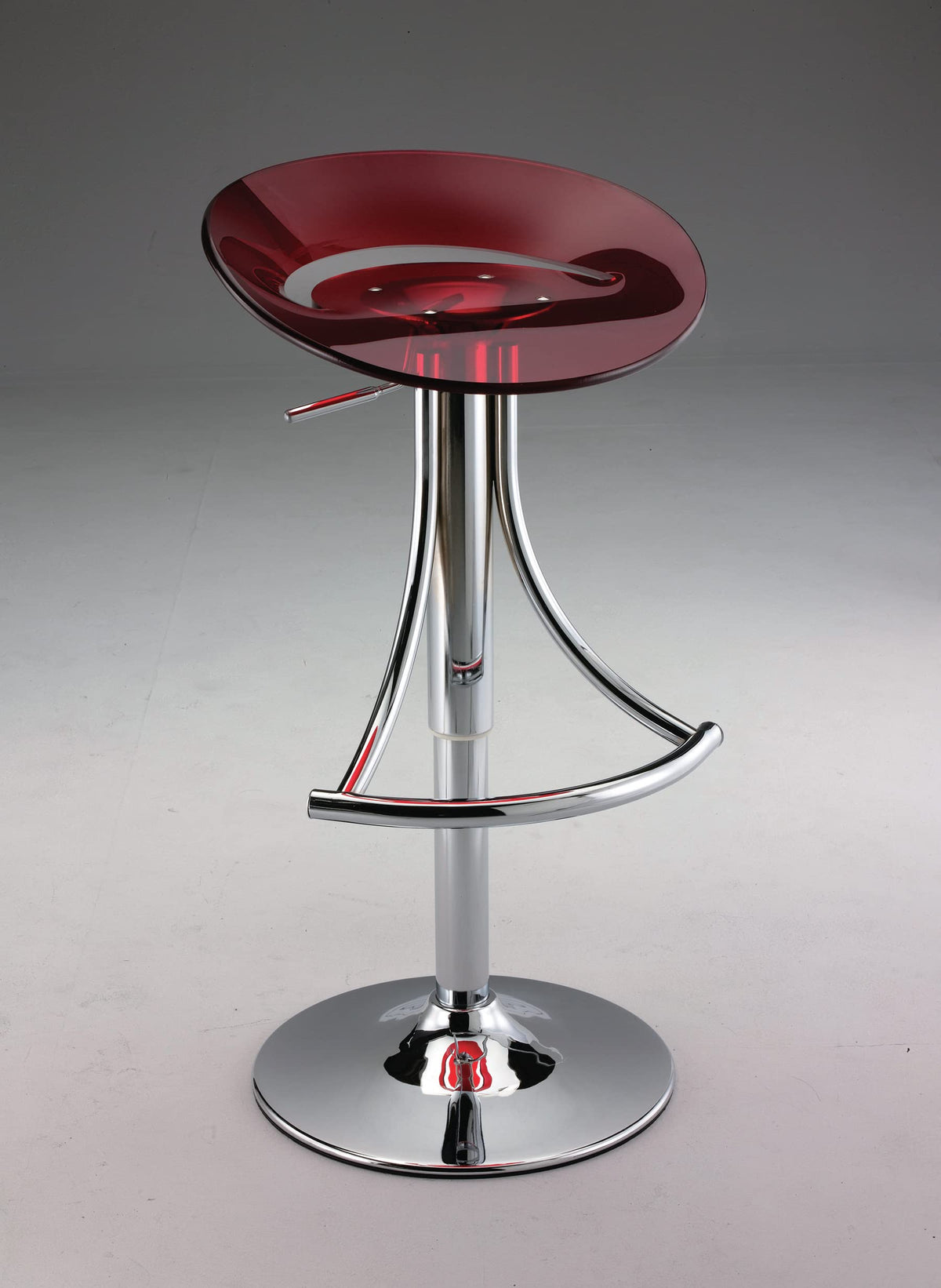 Neos Modern Furniture Acrylic Bar Stool In Translucent Red