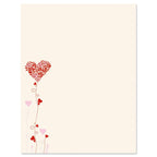 Current Seeds of Love Letter Paper, Decorative Stationery with Heart Border, 8 1/2" x 11", Set of 25