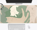 Cute Sleeping Cats Desk Mat Matcha Green Desk Pad, Minimalist Boho Mouse Pad Xxl, Cream Tan Gaming Deskmat, Large Kawaii Keyboar
