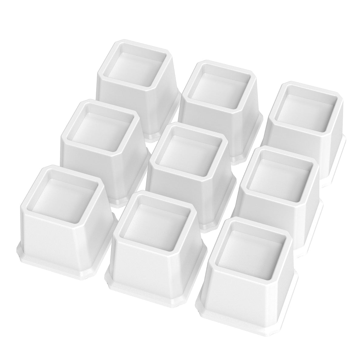 Whynonap Bed Risers 3 Inch Set Of 9, Heavy Duty Bed Elevators Risers For Bed Frame 9 Pack Lifts Up 3000 Lbs Sofa Table Furniture