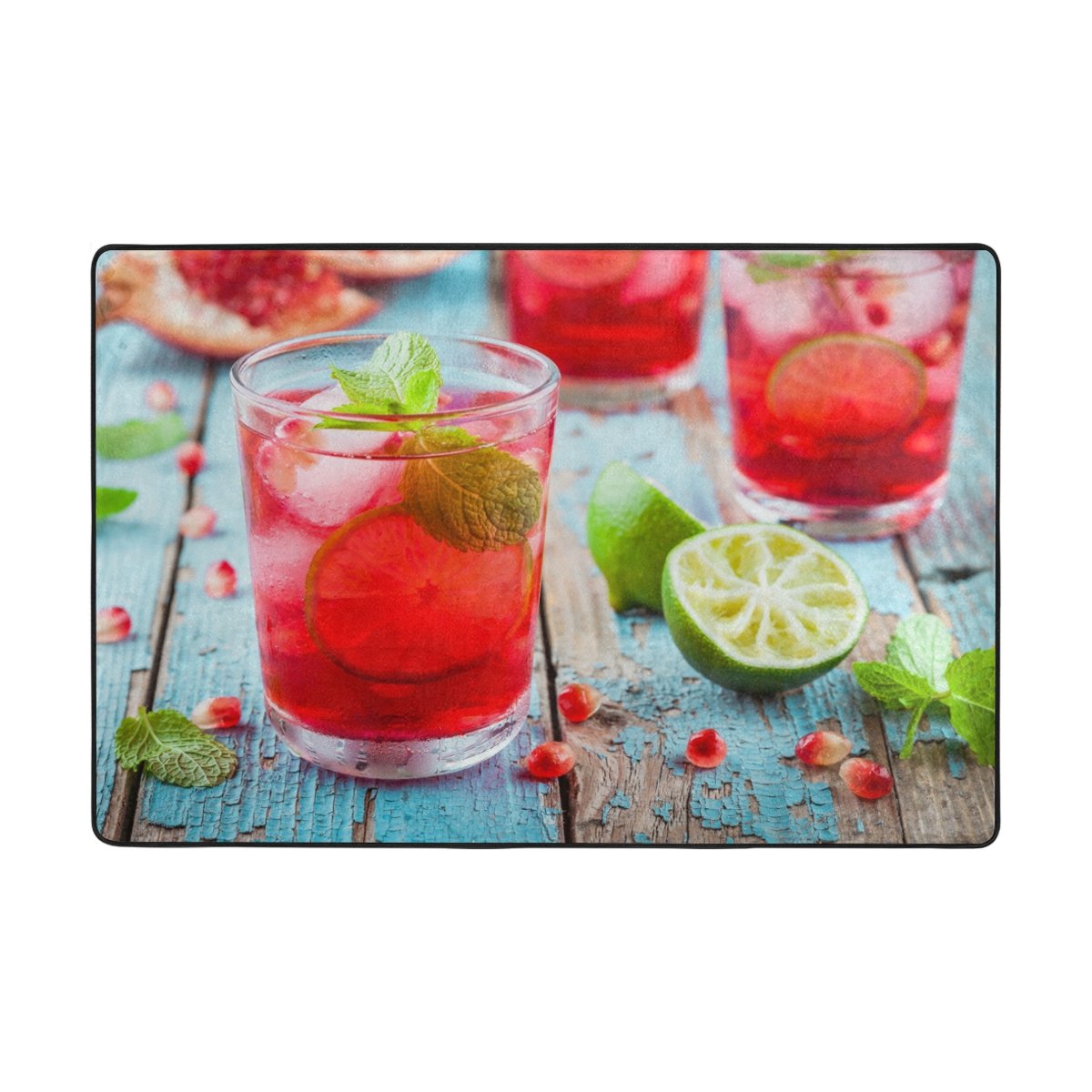 My Little Nest Area Rug Lemonade Lightweight Non-Slip Soft Mat 4' X 6', Memory Sponge Indoor Outdoor Decor Carpet For Entrance Living Room Bedroom Office Kitchen Hallway