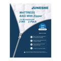 JUNESHE Twin Mattress Bags Cover for Moving and Storage-3 Mil Zipper Plastic Waterproof Wrap Protector Reusable Storage Bag