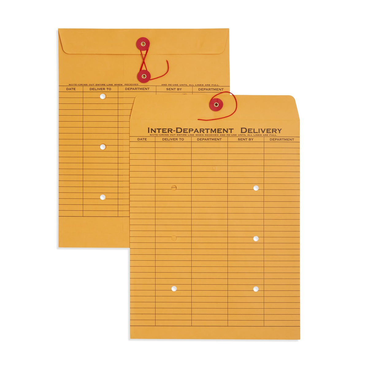Blue Summit Interdepartment Envelopes With String Tie 10 X 13 Inches, Brown Kraft Interoffice Envelopes With String 10X13 - Reus