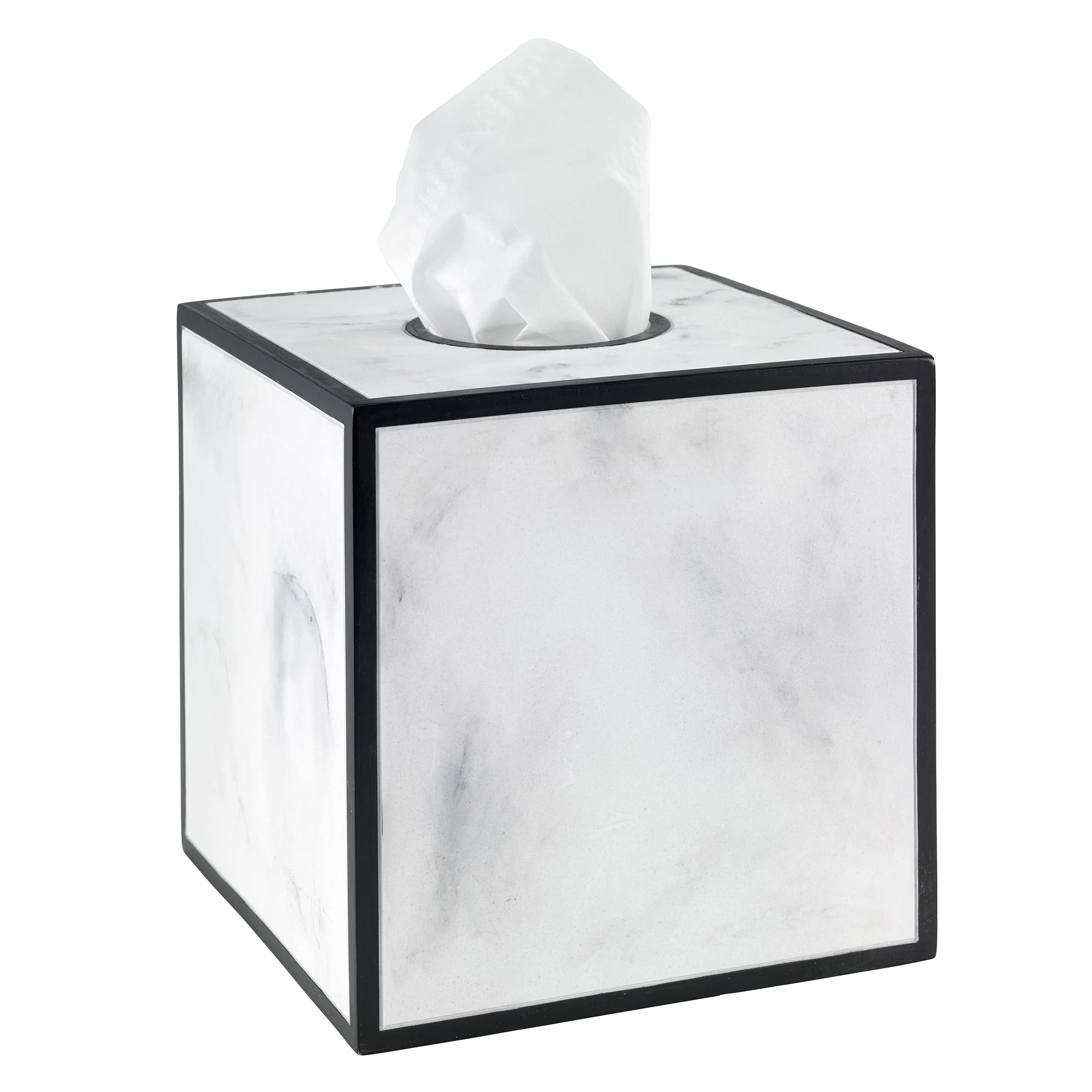 Avanti Linens - Tissue Box Cover, Guest Bathroom Essentials, Modern Home Decor (Jasper Collection)