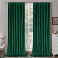 Bgment Emerald Velvet Curtains 84 Inch For Bedroom, Thermal Insulated Room Darkening Curtains Noise Reduce Back Tab And Rod Pock