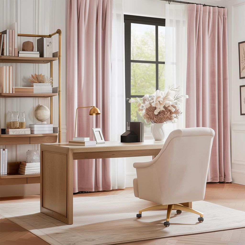 Lazzzy Pink Velvet Curtains Room Darkening Thermal Insulated Curtains 72 Inch Long Window Drapes For Bedroom Living Room Super Soft Luxury Window Treatment 2 Panels Rod Pocket