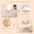 Toysym Shiba Inu Plush Kawaii Corgi Stuffed Animals With 4 Baby Corgi Plushies In Her Tummy, Soft Cotton Dog Plush Animal Pillow