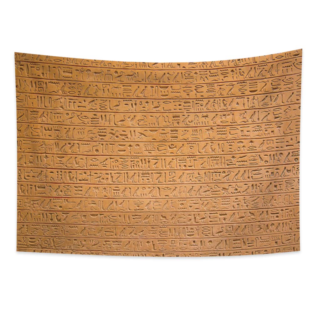 Haoyiyi 70.9x63 Inches Egyptian Tapestry Wall Hanging Ancient Egypt Mythology Psychedelic Tapestry Pharaohs Hieroglyphic Carving