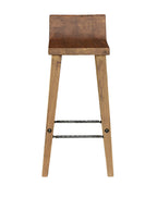 Reagan Low Back Barstool By Kosas Home, Honey Brown (Reagan Bar)