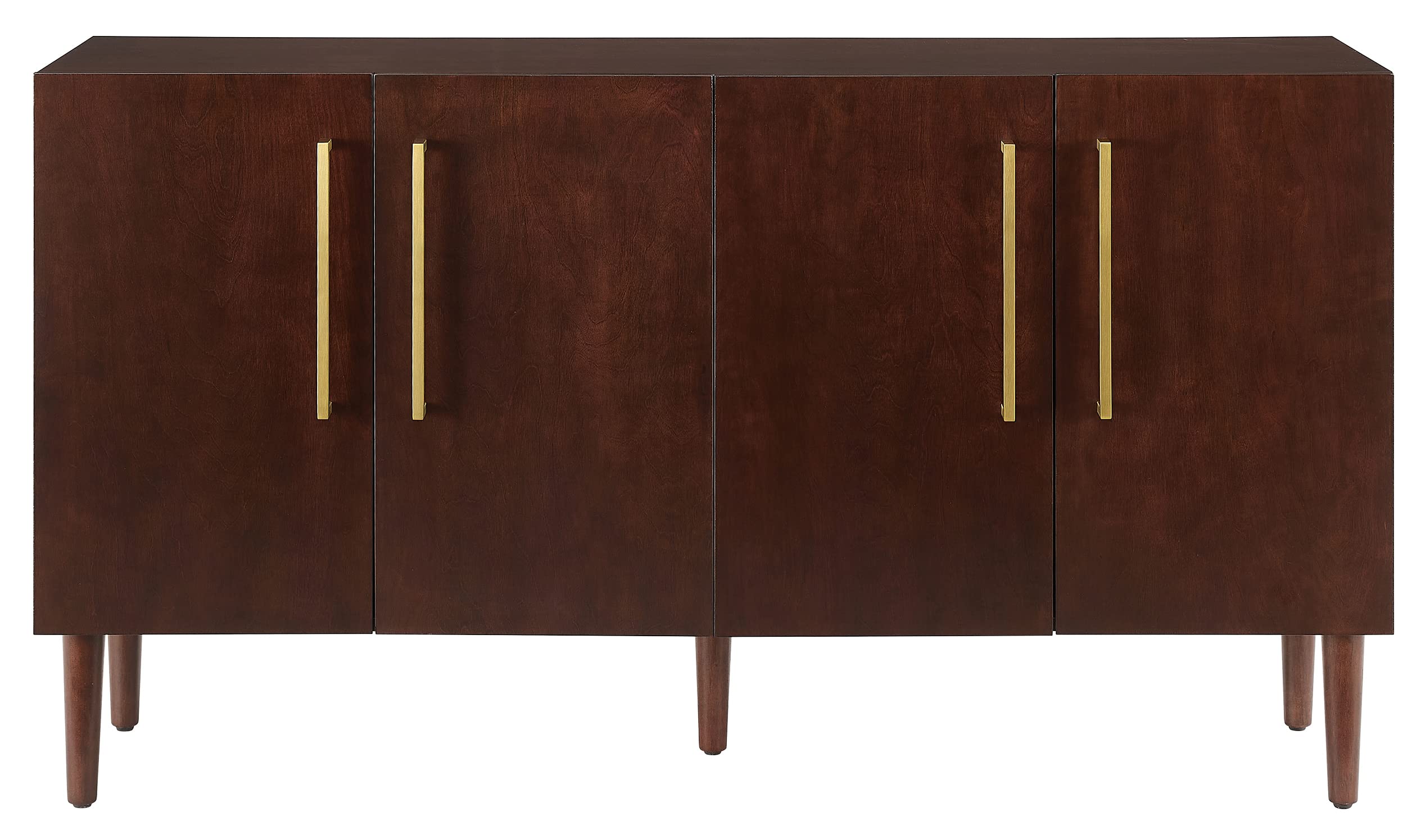 Crosley Furniture Everett Mid Century Sideboard Buffet Cabinet with Storage, Mahogany