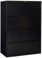 Lorell 4-Drawer Lateral File, 36 by 18-5/8 by 52-1/2-Inch, Black