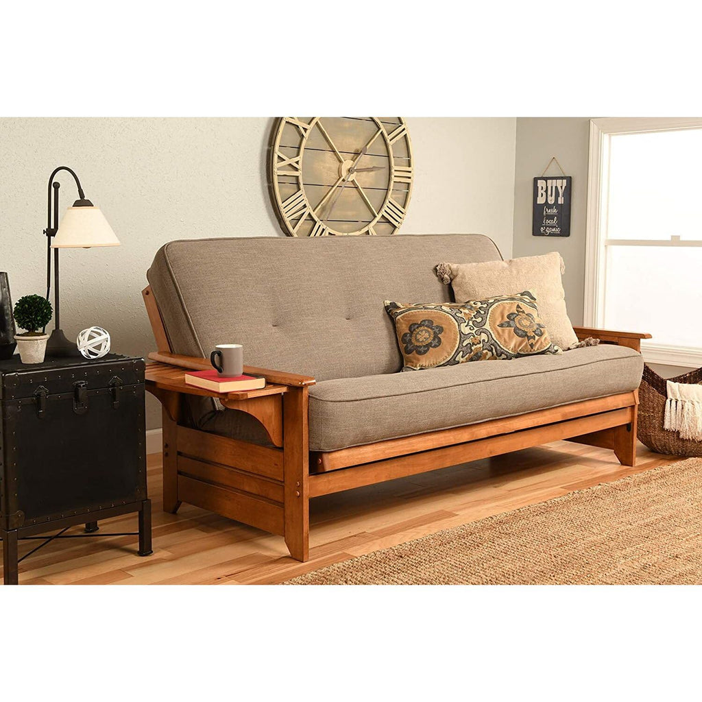 Kodiak Furniture Phoenix Futon Set, Full, Linen Stone