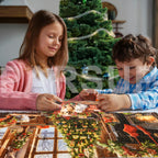 Christmas Advent Calendar 2024 Jigsaw Puzzles - Fireplace 1000 Pieces Holiday Puzzles For Kids And Adults, 27.6 In X 19.7 In, 24