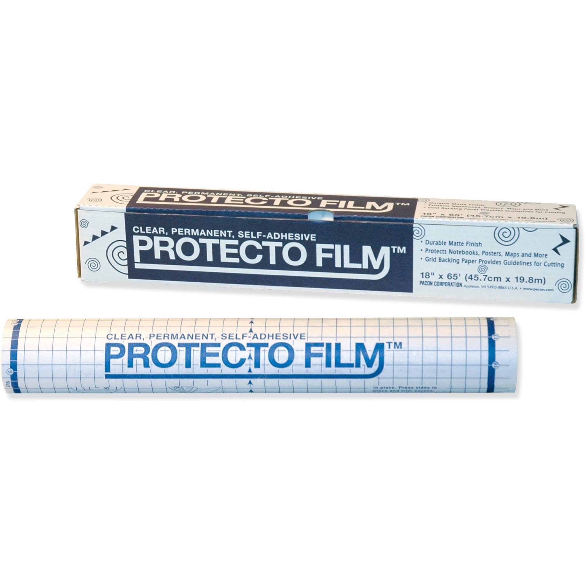 Pacon Protecto Film In Display Box, Clear, Non-Glare, N/A 18' X 65', 1 Roll