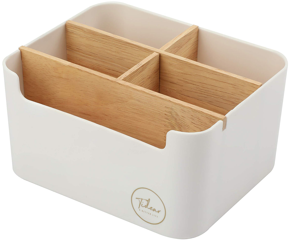 Desk Organizer, Pen & Pencil Holder - Desktop Caddy With 5 Compartments - Multi-Functional Table Storage Box For Home And Office