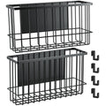 NiHome Magnetic Basket Organizer, Dryer Ball Holder, 2 Pack, Black