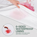 Winkaura Twin Waterproof Mattress Protector 6-10'' Deep Zippered Mattress Encasement Cover With Breathable Premium Terry Top Fab