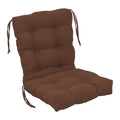 Blazing Needles 18 38-inch Twill Seat/Back Tufted Chair Cushion, 18 x 38, Chocolate