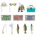 Havercamp Gone Fishin 12 Count Photo Booth Props | Stick Paper Accessories | Birthday, Retirement, Fishing, Fathers Day