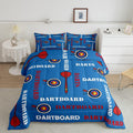 Feelyou Boys Dart Board Comforter Set King Size Sports Dart Player Print Bedding Set for Kids Teens Girls Ball Gamer Decorations