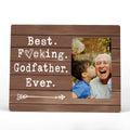 FONDCANYON Best Godfather Ever Picture Photo Frame, Godfather Gifts From Godchild Godkids Picture Frame, Godfather Gift, Godfath
