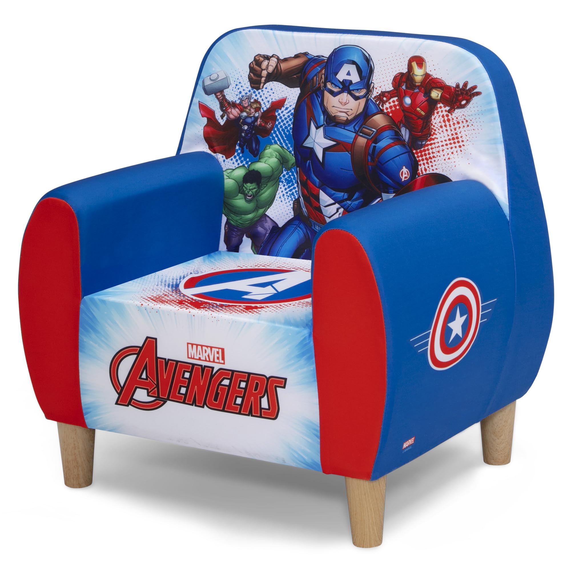 Delta Children Marvel Avengers Foam Chair For Kids, Blue