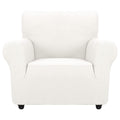 Znsayotx Super Stretch Chair Slipcover Universal Sofa Chair Covers For Living Room Dogs Pet Furniture Protector Spandex Armchair Slipcovers With Anti Slip Foam Sticks (White, Chair)