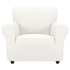 Znsayotx Super Stretch Chair Slipcover Universal Sofa Chair Covers For Living Room Dogs Pet Furniture Protector Spandex Armchair Slipcovers With Anti Slip Foam Sticks (White, Chair)