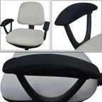 Baotongle Black Polyester Elastic Stretch Chair Arm Covers, Machine Washable Office Chair Armrest Covers (Set Of 2)
