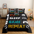 Rowadalo 6 Pieces Gaming Bedding Set For Boys Gamer Comforter Set Queen Size,Game Controller Comforter For Boys Kids Teen 3D Gam