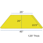 Flash Furniture Wren Mobile 22.5''W X 45''L Trapezoid Yellow Hp Laminate Activity Table - Height Adjustable Short Legs