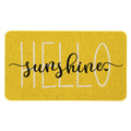 Kuyuayee Spring Summer Welcome Door Mat 30X17 Inch Hello Sunshine Yellow Front Doormat Indoor Outdoor Entrance Floor Mats Non-Sl