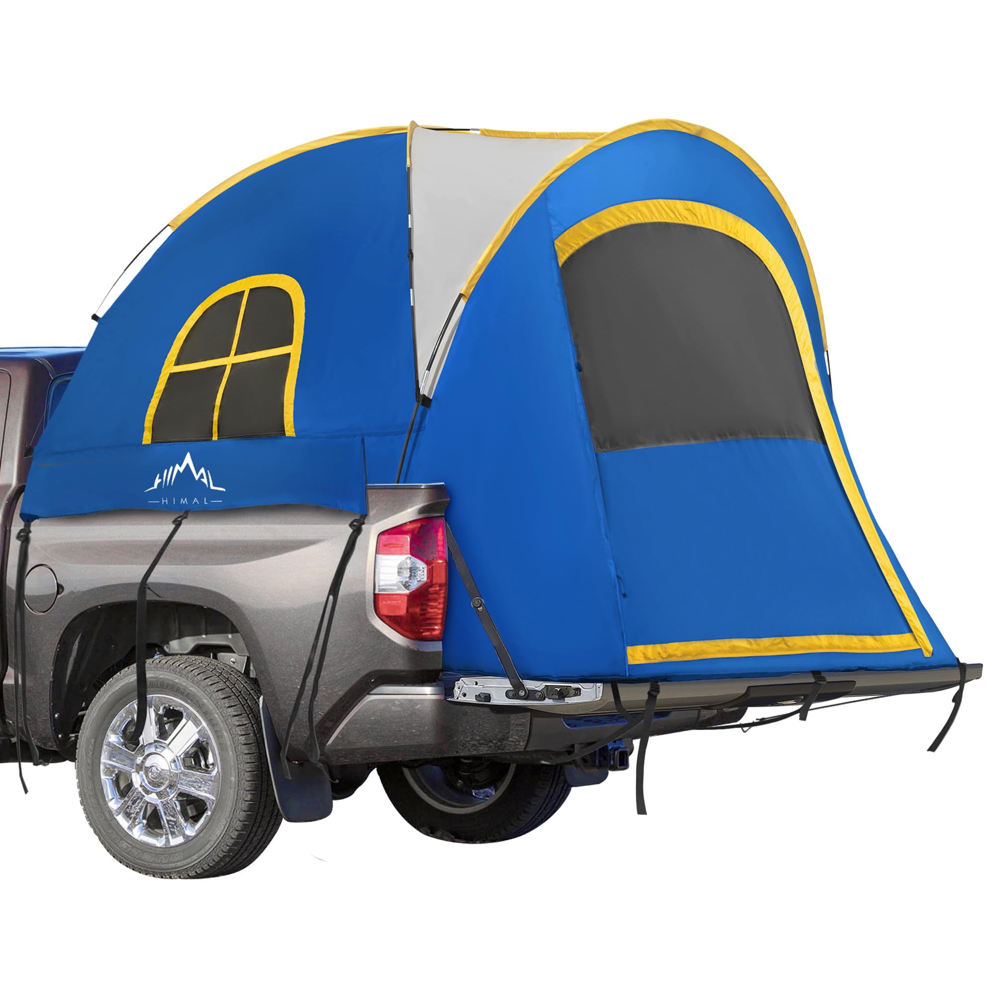 GoHimal Pickup Truck Tent, Waterproof PU2000mm Double Layer for 6.5 FT Truck Bed, Portable Bed Tent for Camping, Blue