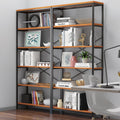 Himimi 6-Tier Bookshelf,Tall Bookcase Industrial Wood Storage Rack with Open Book Shelves,Modern Metal Standing Organizer,Vintag