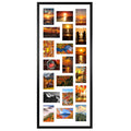 SPEPLA 20 Opening 4x6 Black Collage Picture Frames, Aluminum Alloy Frames for Displaying 6x4 Photos with White Mat(1 Pack)